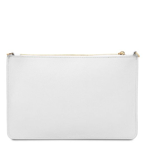 Diva - Leather clutch with chain strap